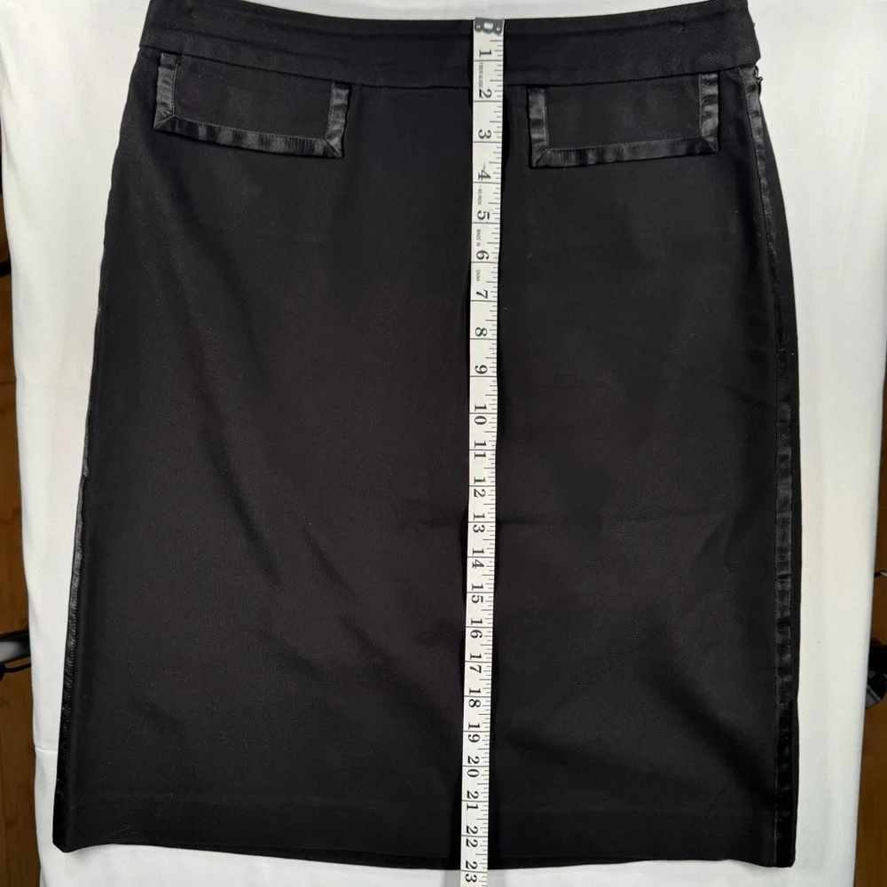 Banana Republic Black Pencil Skirt with Satin Trim